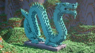 Minecraft  How To Build A Japanese Dragon Statue [upl. by Nodnnarb]