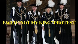 KING CHARLES FACES WITH “NOT MY KING” PROTEST [upl. by Chas]