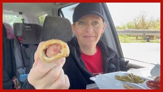 EATING STROMBOLI GREEN BEANS amp GARDETTOS MUKBANG  Angies Life [upl. by Latreshia]