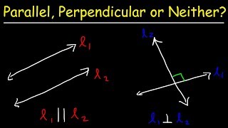 How To Tell If Two Lines Are Parallel Perpendicular or Neither [upl. by Letty]