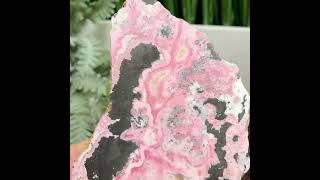 Peruvian Rhodonite Slice with Stand Healing Crystal Slab 442g [upl. by Eelyek]