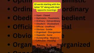 Learn opposite meaning learn myenglish journey vocabulary antonyms [upl. by Coben]