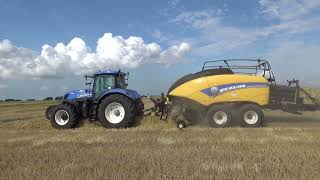 stro persen en laden Johannes Kerkhoven polder met new Holland oostgroningen farmers [upl. by Leterg]