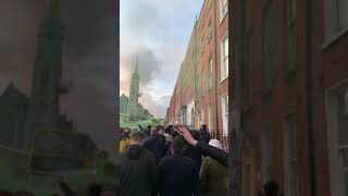 Shamrock Rovers march through Dublin [upl. by Lipfert]