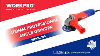 WORKPRO 100mm PROFESSIONAL ANGLE GRINDER [upl. by Bigelow23]