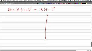 Discrete Math 2 Tutorial 27 Complex Root Recurr Relation 1 [upl. by Polard]