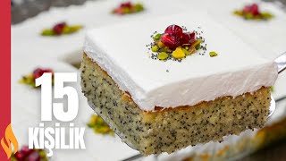 Haşhaşlı Şerbetli Kek 😋 15 Kişilik ✅ Tereddütsüz Deneyin [upl. by Kinna203]