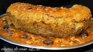 LOMO RELLENO SIN HORNO RECETA FÁCIL PARA NAVIDAD Y TE ENSEÑO A COMO ABRIRLO Y COMO BRIDAR [upl. by Brandise]