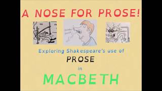 Prose in Macbeth Shakespeares Use of Form 1 [upl. by Peta650]