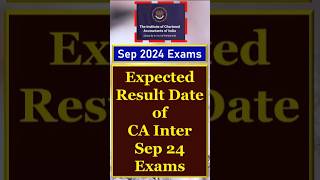 Expected Result Date CA Inter Sep 24  CA Inter Result date  CA Inter Sep 24 Result shorts [upl. by Geneva]