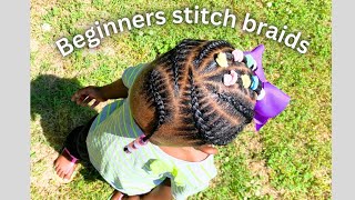 Creative Stitch Ponytail For Kids  Stitch Braids [upl. by Willyt]