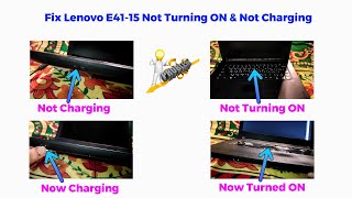 How to Fix Lenovo E4115 Laptop Not Turning ON amp Not Charging [upl. by Aicerg]