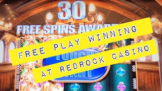 BIER HAUS WINNING AT REDROCK CASINO ON FREE PLAY [upl. by Aelyak623]