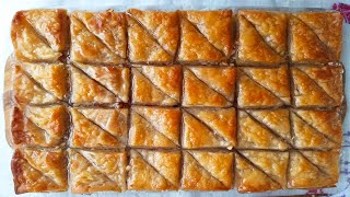 Bu Kadar Kolay Baklava YOK  Milföy Hamurundan Baklava  Tatlı Tarifleri [upl. by Pickett]