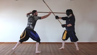 How To Fight With The Quarterstaff 3 – Follow Up Thrust [upl. by Cornel]