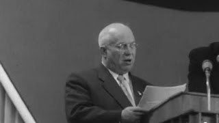 Discours de Khrouchtchev à Berlin  Conférence de presse d Eisenhower à Washington [upl. by Laurens]