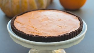 Pumpkin Tart Chocolate Graham Cracker Crust [upl. by Ramsden]