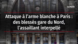 Attaque à l’arme blanche à Paris  des blessés gare du Nord l’assaillant interpellé [upl. by Baniez463]