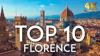 TOP 10 Things to do in FLORENCE  Italy Travel Guide 4K [upl. by Elwira]