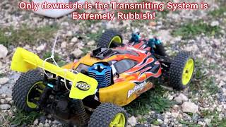 BUDGET Nitro RC Car  Startup Jumps amp Top Speed Test  HSP 94166 Nitro RC Buggy [upl. by Heigho]