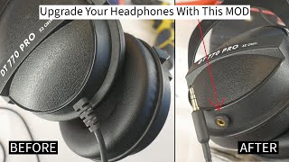 Beyerdynamic Headphone Detachable Cable Mod DIY [upl. by Aipotu128]