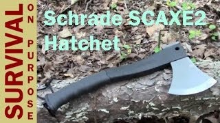 Schrade SCAXE2 Survival Hatchet Survival Gear [upl. by Ode332]