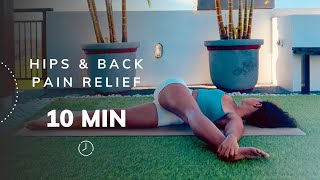 10 Min Morning Stretch for Backline and Hips  Yoga with Rina [upl. by Gipsy]