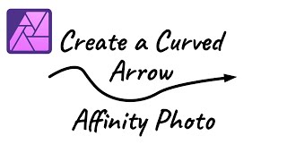 Create a Curved Arrow in Affinity Photo v2 [upl. by Bruni]