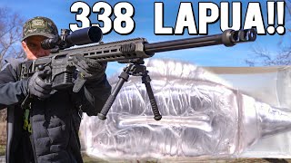 338 LAPUA vs BALLISTICS GEL [upl. by Thedrick783]