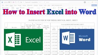 Hướng dẫn chi tiết cách chèn bảng Excel vào Word How to insert an Excel spreadsheet into a Word [upl. by Natividad778]