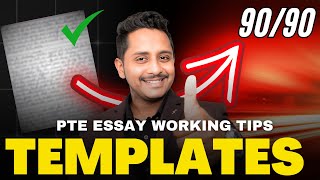 PTE Essay Working Tips Templates  Score 9090  Skills PTE Academic [upl. by Rosenfeld731]