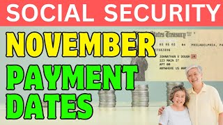 Social Security Payment NOVEMBER 2024  Check Schedule Dates Update SSI SSDI SSA [upl. by Belicia]