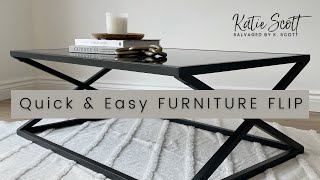 Quick amp Easy Furniture Flip  Painting a Metal Coffee Table [upl. by Medea68]