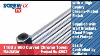 Screwfix Curved Chrome Ladder Towel Radiator 1100 x 600mm [upl. by Hnahc]