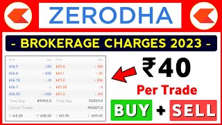 Brokerage charges in zerodha 2023  zerodha charges for trading  zerodha brokerage charges 2023 [upl. by Reckford]