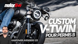 Custom VTWIN pour PERMIS B  MOTORLIVE [upl. by Eidda752]