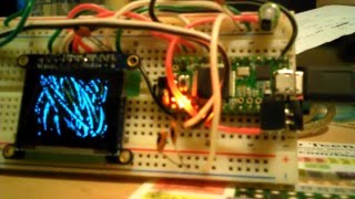 Teensy31  SSD1351 RGB OLED on FastLED [upl. by Yecram]