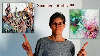 Video Archiv zur Sommerpause Techniken Acryl Malerei Techniques Acrylic Painting Monotype Monotypie [upl. by Ahsiek722]