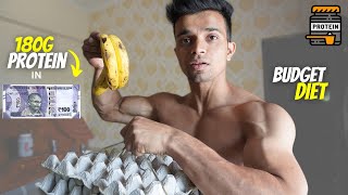 100 ₹ में 160g PROTEIN Diet Plan  Low Budget FULL DAY OF EATING [upl. by Aynnat]