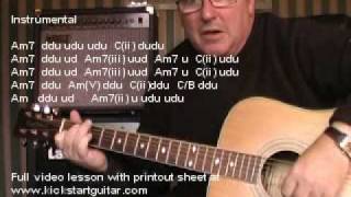 Beginner Acoustic Guitar Video Lesson Sad Song  Oasis [upl. by Odlamur]