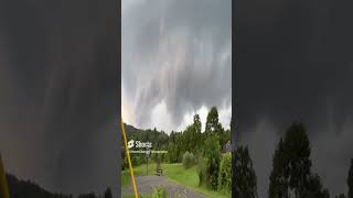 Massive THUNDERCLOUDS Spotted Over Montreal shorts weather sky thunderstorm tornado extreme [upl. by Aivil]