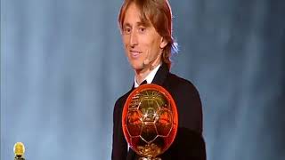 Luka Modrić osvojio nagradu zlatna lopta za najboljeg igrača svijeta u 2018 Godini [upl. by Cosenza]