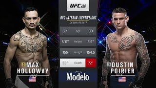 Max Holloway vs Dustin Poirier 2 [upl. by Devora]