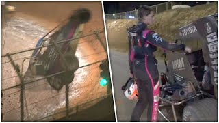 A New Way To Confront Someone After USAC Midget Crash  Hangtown 100 Friday 111822 [upl. by Lesh]