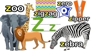 Z for zebra zoo  Z for wordsAlphabet Adventures with Z zforwords alphabet phonics Kids World [upl. by Kylynn]