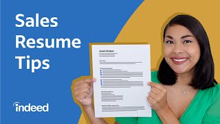 Resume Pro Breaks Down a PERFECT Sales Resume With Examples  Indeed Career Tips [upl. by Odnumde834]