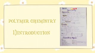 introduction of polymer chemistry [upl. by Boylston]