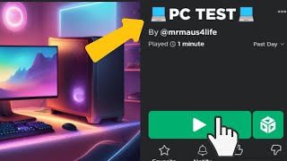 Roblox  💻PC TEST💻 [upl. by Llemor20]