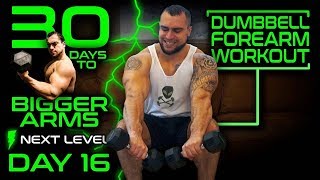 Intense Forearm Dumbbell Workout  30 Days of Dumbbell Workouts At Home for Bigger Arms Day 16 [upl. by Malamut]