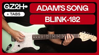 Adams Song Guitar Tutorial Blink 182 Guitar Lesson Rhythm  Lead [upl. by Lisle]